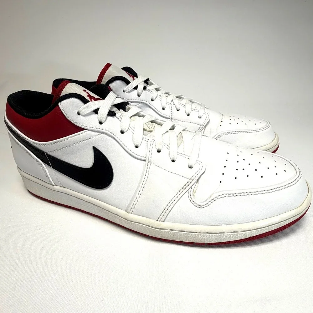 Air Jordan‎ 1 Low Chicago Black Toe White Red Black Men's Size 12 553558-118